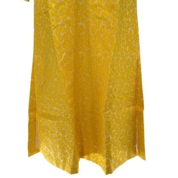 Tuckernuck NEW Yellow Daisy Jacquard Aurelia Long Sleeve Floral Maxi Dress XL - Picture 6 of 13